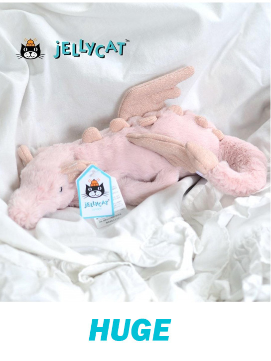 特大 66cm】Jellycat ROSE Dragon Huge ピンク ローズ ドラゴン