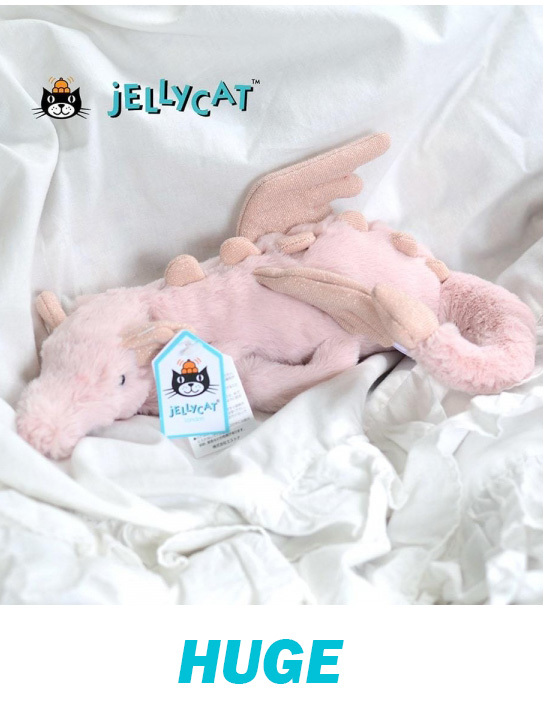 特大 66cm】Jellycat ROSE Dragon Huge ローズ ピンク ドラゴン