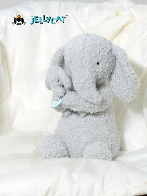 Jellycat huddles grey elephant 親子のゾウ 抱っこしたぞうさん 親子