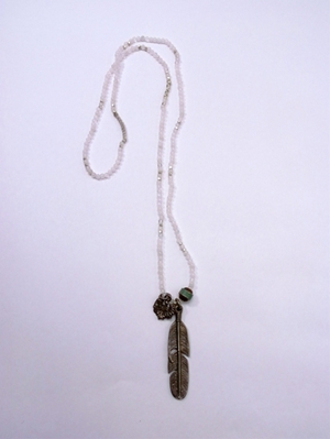 MONT LIVRE別注 フェザーペンダント