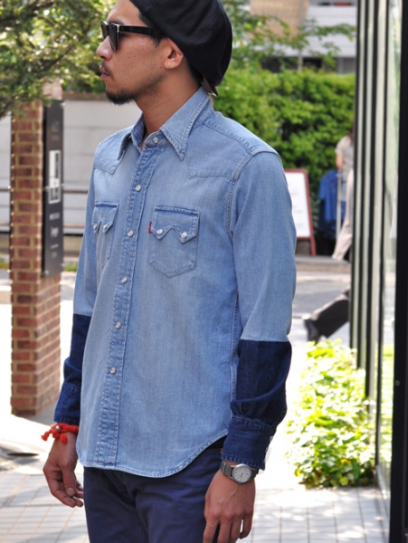 1955 Sawtooth denim shirt customized