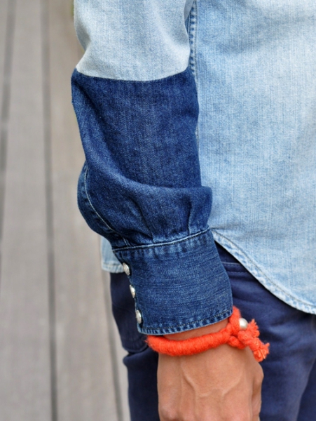 1955 Sawtooth denim shirt customized