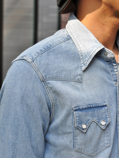 1955 Sawtooth denim shirt customized