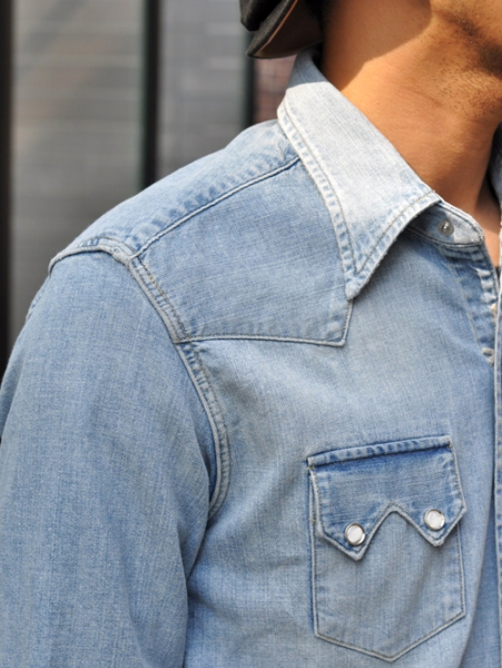 1955 Sawtooth denim shirt customized