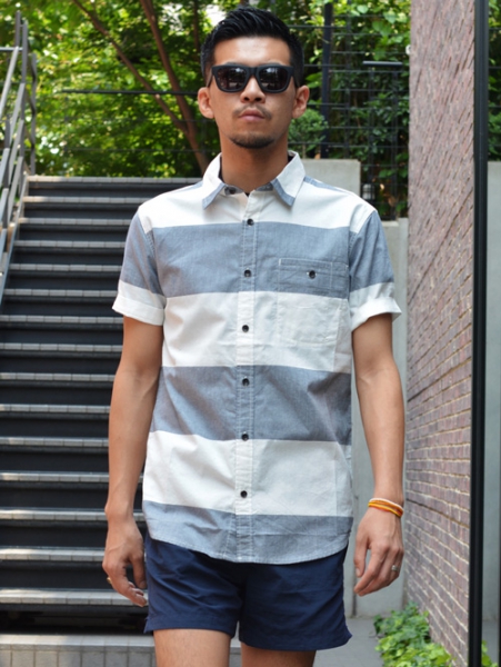 ourCaste CAMDEN SALT-STRIPE SHIRT