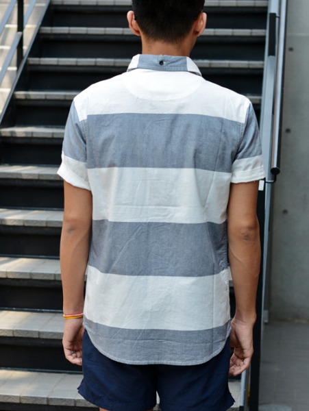 ourCaste CAMDEN SALT-STRIPE SHIRT