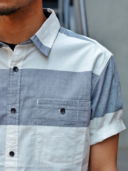 ourCaste CAMDEN SALT-STRIPE SHIRT