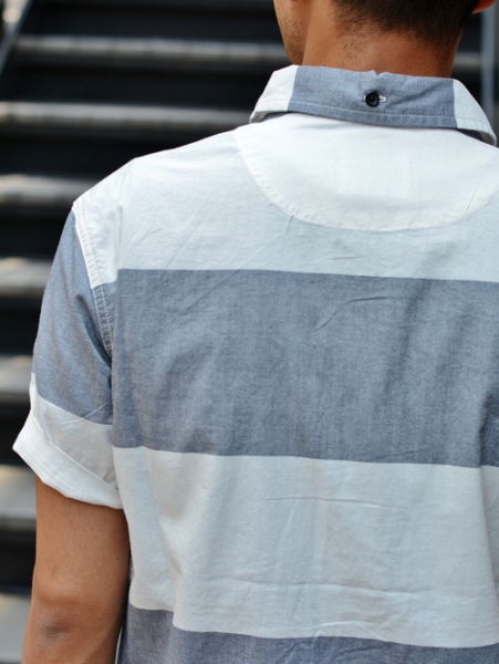 ourCaste CAMDEN SALT-STRIPE SHIRT