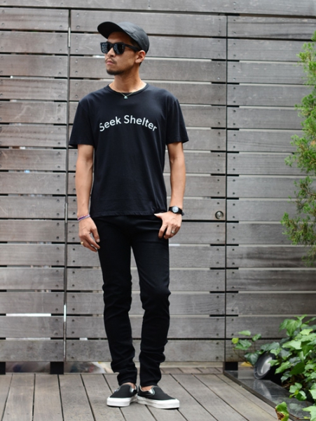 QP SEEK SHELTER TEE BLACK