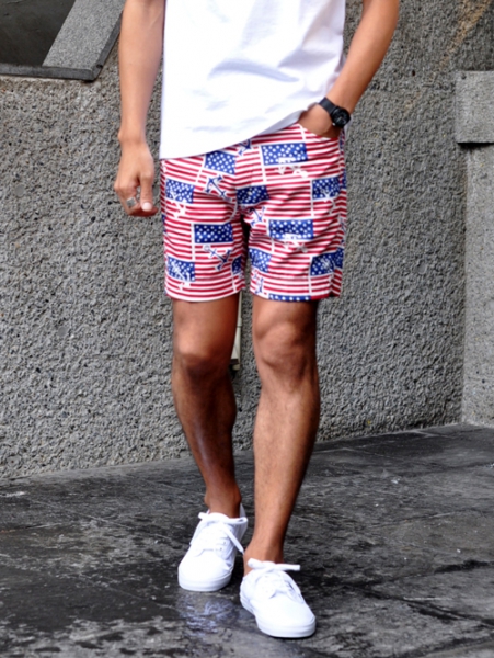 TOWN CRAFT AMERICAN FLAG SHORTS