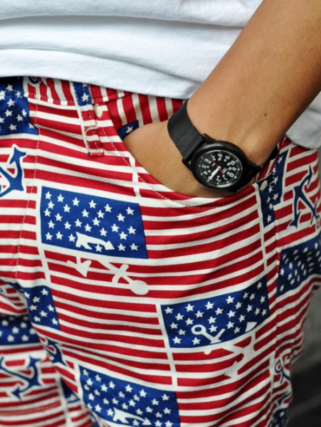 TOWN CRAFT AMERICAN FLAG SHORTS