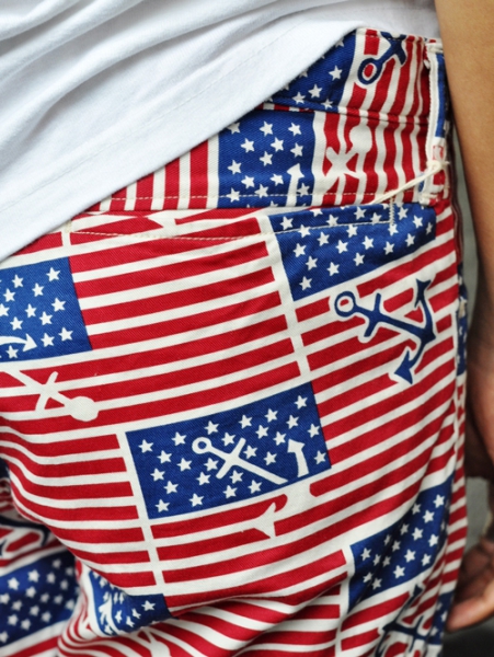 TOWN CRAFT AMERICAN FLAG SHORTS