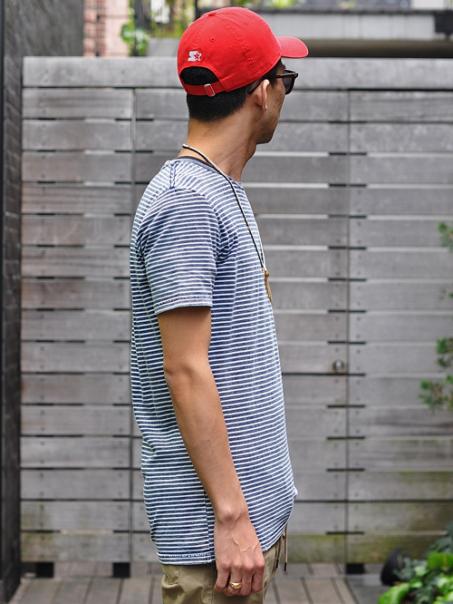 GLOBE  Indigo Wash Border Tee