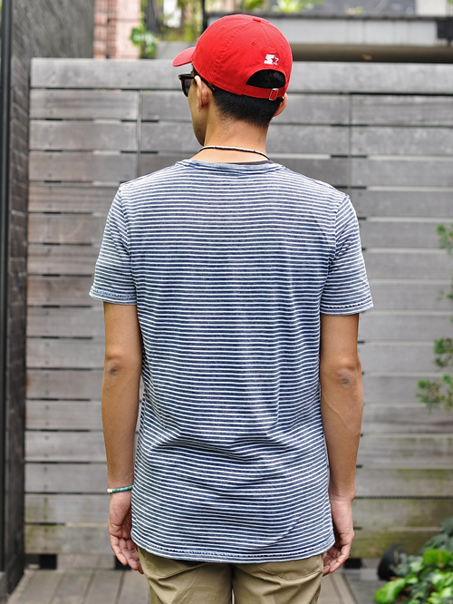 GLOBE  Indigo Wash Border Tee