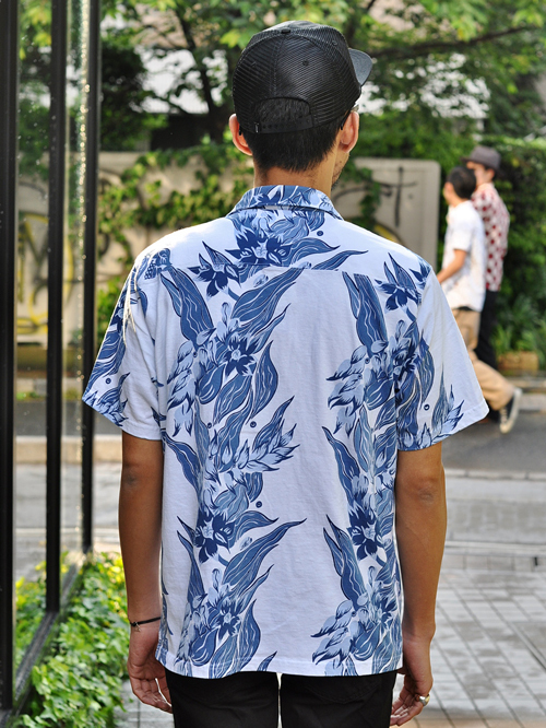 GOOD ON インディゴオープンカラーアロハTシャツ