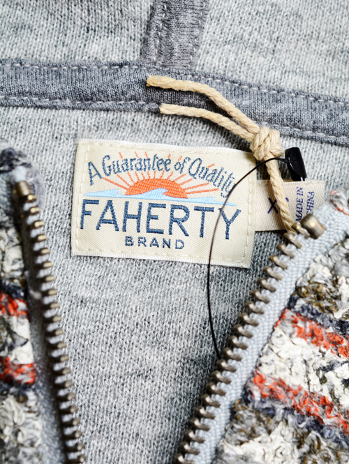 Faherty Brand Indian Rug Zip-up Parka