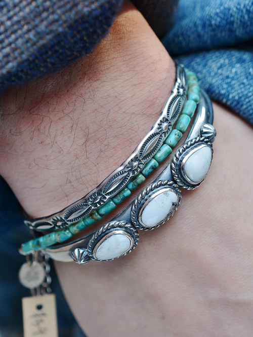 Sunset&Eagle White Buffalo Bangle