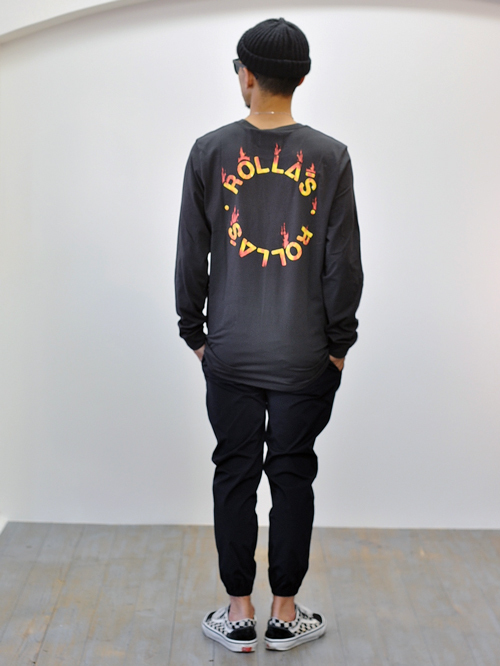 Rolla's Fire Circle L.S TEE Black