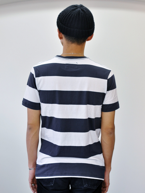 Barney Cools　Script Embo Tee Black Stripe