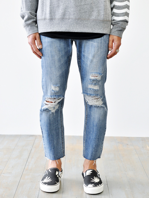 Oneteaspoon MR WHITE Blue Suede