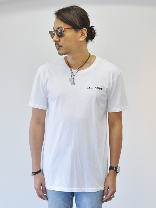 SALT SURF LOGO TEE　WHITE