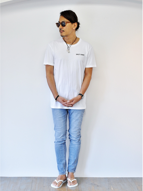 SALT SURF LOGO TEE　WHITE