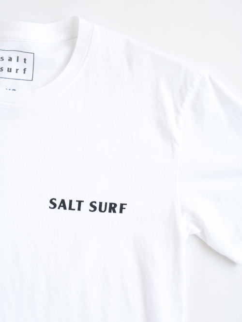 SALT SURF LOGO TEE　WHITE