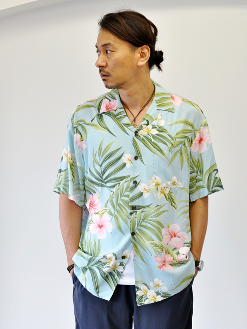 Robert J Clancey Kalaheo Hawaiian Shirt L Blue