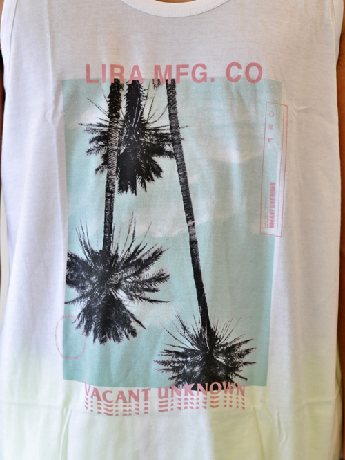 LIRA CLOTHING 　パームツリー　タンクトップ　