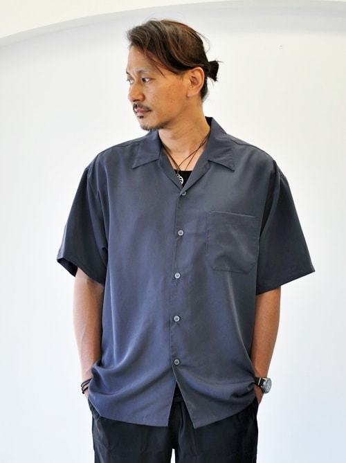 CAL TOP オープンカラーシャツ チャコール