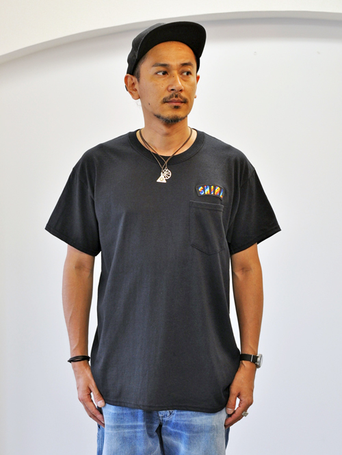 SHIRL レインボーポケットTシャツ BLACK 再入荷