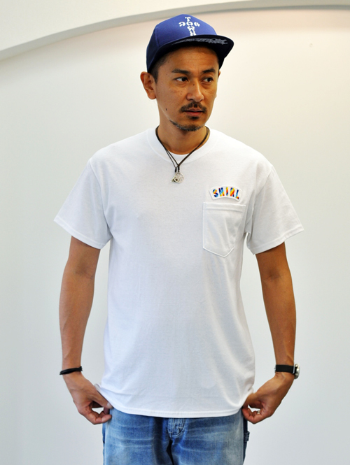 SHIRL レインボーポケットTシャツ WHITE 再入荷