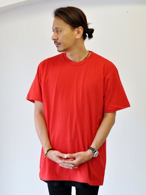 Upcycle Heavy Weight Crew Neck Tシャツ RED 再入荷