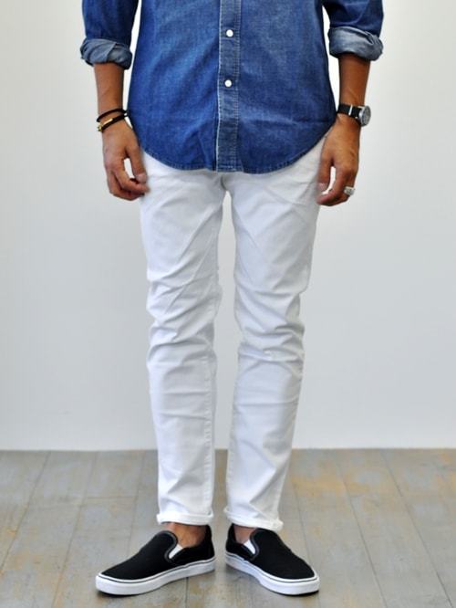 SCOTCH&SODA Ralston - Garment Dye WHITE DENIM