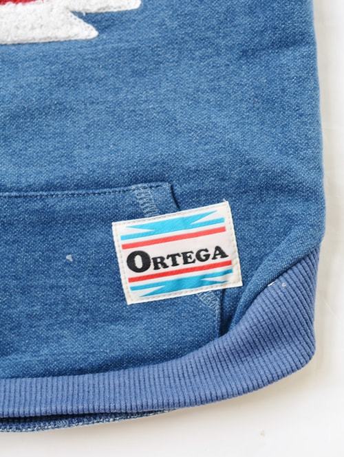 ORTEGA DOG WEAR シングルデザインフードパーカー　インディゴブルー