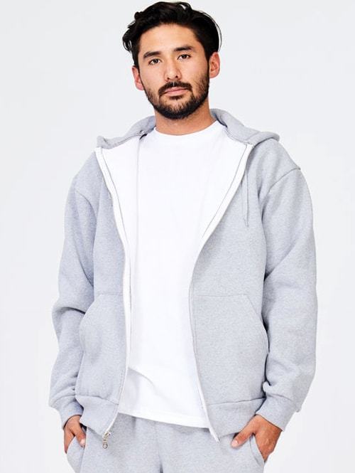 Upcycle Heavy Weight ジップアップパーカー GREY