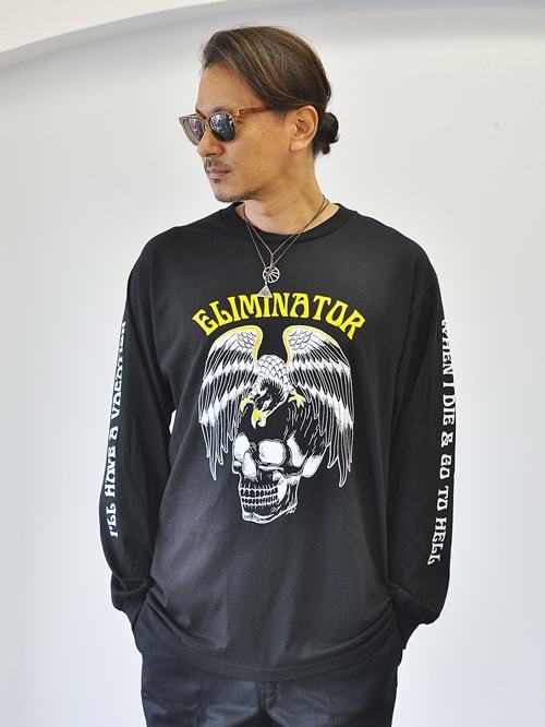 ELMINATOR LOGO LONG SLEEVE TEE BLACK