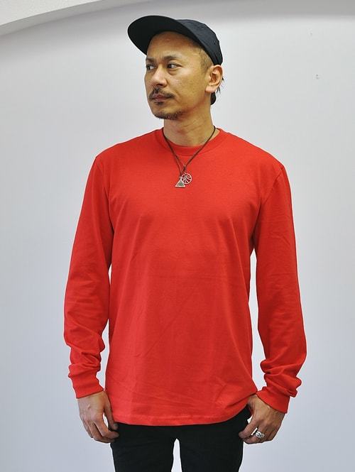 Upcycle Heavy Weight Crew Neck ロングスリーブTシャツ RED