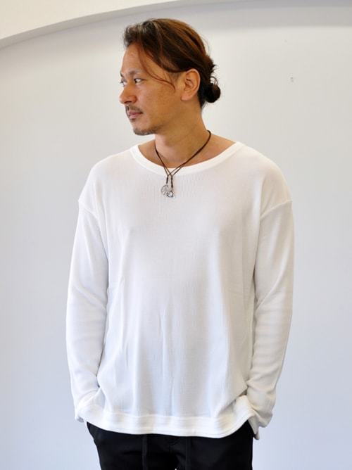 ETOFFE ORIGINAL サイドスリットサーマルロンティー WHITE