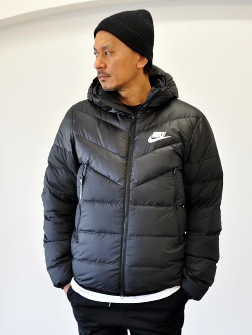 NIKE WINDRUNNER FILL DOWN HOODIE JACKET BLACK