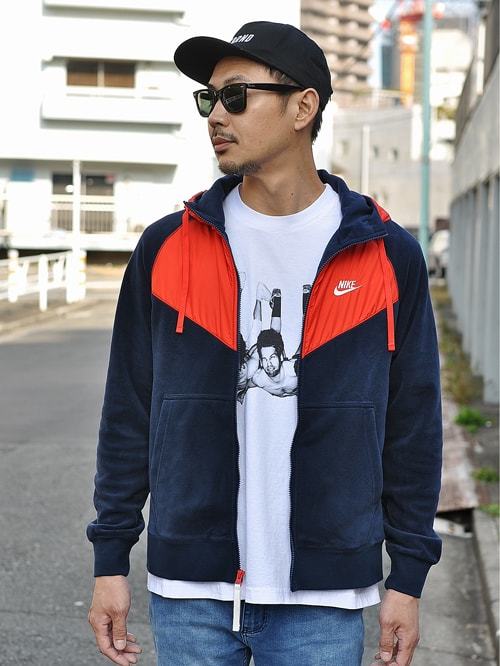 NIKE 限定 フリース ジップアップジャケット NAVY