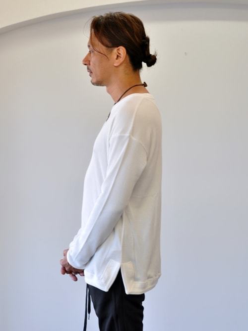 ETOFFE ORIGINAL サイドスリットサーマルロンティー WHITE 再入荷