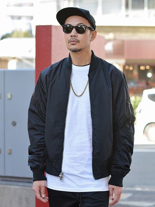 PACSUN シャーリング MA-1 BLACK