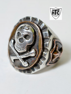 HTC 13 SKULL MEXICAN RING