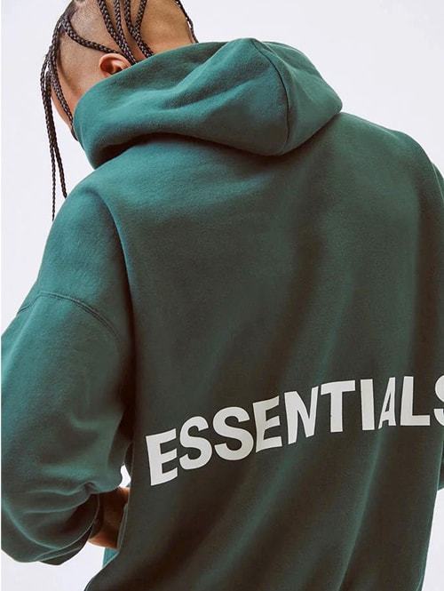 FOG - Fear Of God Essentials Pullover Hoodie D-GREEN