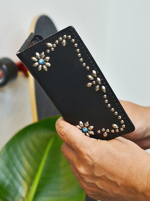 CROSSED ARROWS エトフ別注 iPhone7.8用 Case Cタイプ ターコイズスタッズ