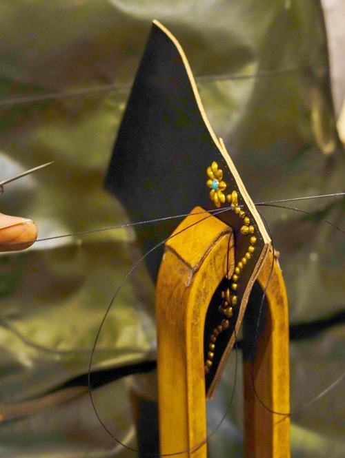 【オーダー生産　予約 】CROSSED ARROWS  Studded　LONG WALLET　Light Brown  TYPE 1