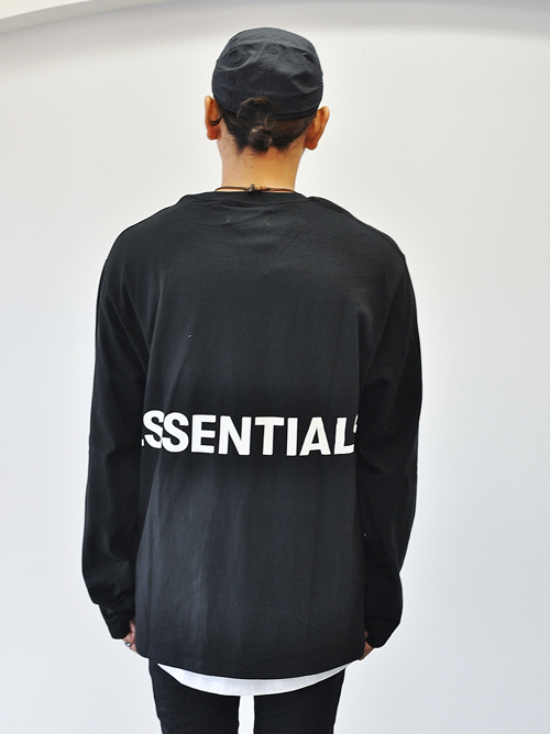 ESSENTIALS BOX LOGO LS TEE BLACK