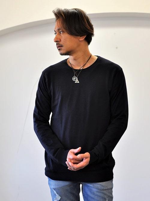 SCOTCH&SODA カシミヤ混ニット クルーセーター NAVY