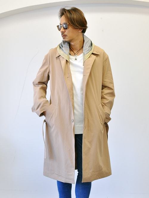 NYUZELESS バルマカン ロングコート KHAKI